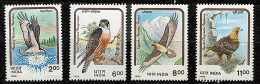Inde ** N° 1173 à 1176 Oiseaux Rapaces - Neufs