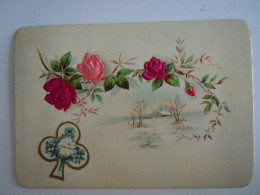 Carte Mignonnette Kaartje Je Vous Aime Fleurs En Tissu Gaufrée 11 X 7,5 Cm - Saint-Valentin