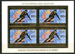 Olympische Spelen 1984 , Guinea - Zegels In Blok  Postfris - Winter 1984: Sarajevo