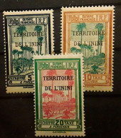 Territoire  De L' ININI 1932 TAXE , 3 Timbres Yvert No 1,2,3 , Neufs ** MNH - Ungebraucht