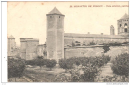 POSTAL    28.-  TARRAGONA  -CATALONIA -- MONASTERIO DE POBLET - VISTA EXTERIOR PARCIAL - Tarragona