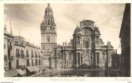 POSTAL    MURCIA  -ESPAÑA  -  CATEDRAL Y PLAZA DE BELLUGA  ( ED. ARRIBAS ) - Murcia