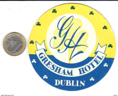 ETIQUETA DE HOTEL  -  GRESHAM HOTEL  - DUBLIN  -IRLANDA - Etiquettes D'hotels