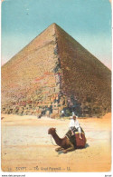 POSTAL     EGYPT (EGIPTO)  THE GREAT PYRAMID  (LA GRAN PIRAMIDE) - Pyramides