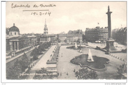 POSTAL    LONDRES  -INGLATERRA -    VISTA GENERAL DE TRAFALGAR SQUARE - - Trafalgar Square