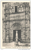POSTAL    SANTIAGO DE COMPOSTELA  -GALICIA  -  PORTADA DEL GRAN HOSPITAL REAL - Santiago De Compostela
