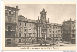 POSTAL    SANTIAGO DE COMPOSTELA  -GALICIA  - MONASTERIO DE SAN MARTIN PIGNARIO - Santiago De Compostela