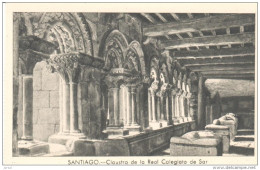 POSTAL    SANTIAGO DE COMPOSTELA  -GALICIA  -  CLAUSTRO DE LA REAL COLEGIATA  DE SAR - Santiago De Compostela