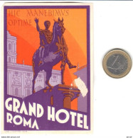 ETIQUETA DE HOTEL    GRAND HOTEL -ROMA - Etiquettes D'hotels