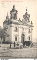 POSTAL    CADIZ  -ESPAñA  - PUERTA TIERRA DE LA IGLESIA SAN JOSE - Cádiz