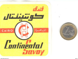 ETIQUETA DE HOTEL  - CONTINENTAL SAVOY  -EL CAIRO  -EGIPTO - Etiquettes D'hotels