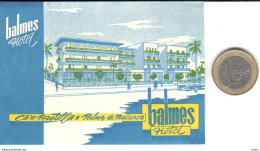 ETIQUETA DE HOTEL  - HOTEL BALMES -PALMA DE MALLORCA -ISLAS BALEARES - Etiquettes D'hotels