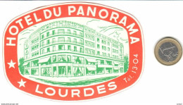ETIQUETA DE HOTEL  -HÔTEL DU PANORAMA -LOURDES -PARIS - Etiquettes D'hotels