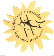 ETIQUETA DE HOTEL  - HOTEL PEZ ESPADA  -TORREMOLINOS - Etiquettes D'hotels