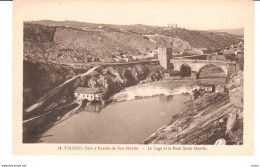 POSTAL   TOLEDO  -ESPAÑA  - RIO TAJO Y PUENTE DE SAN MARTIN  ( LE TAGE ET LE PONT SANT MARTIN ) - Toledo