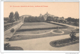 POSTAL 30-  SANTIAGO DE COMPOSTELA  - ESPAÑA - SANATORIO DE CONJO. JARDINES DEL PARQUE - Santiago De Compostela