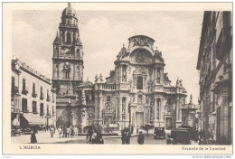 POSTAL    MURCIA  -ESPAÑA  - FACHADA DE LA CATEDRAL  ( FAÇADE DE LA CATHÉDRALE - FACADE OF THE CATHEDRAL ) - Murcia