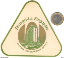 ETIQUETA DE HOTEL  - HOTEL SHANGRI-LA   -SINGAPORE - Etiquetas De Hotel