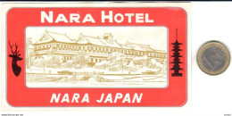 ETIQUETA DE HOTEL  - NARA HOTEL  -NARA  -JAPAN - Etiquetas De Hotel