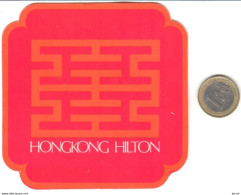 ETIQUETA DE HOTEL  -HONGKONG HILTON - Etiquetas De Hotel