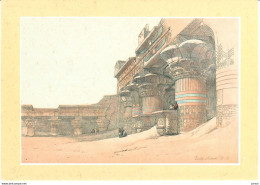 POSTAL   EDFOU  9211 LAMINA DE DAVID ROBERTS  -FACHADA DE LOS PRONAOS DEL TEMPLO DE EDFOU - Edfou