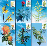 China Maximum Card,2023-20T "Medicinal Plants (III)",6 pcs - Maximumkaarten