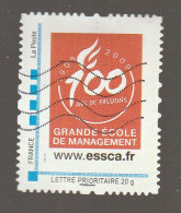 MONTIMBRAMOI GRANDE ECOLE DE MANAGEMENT ESSCA 100 ANS DE PASSIONS OBLITERE - Used Stamps