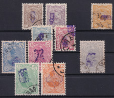 PERSIA 1899 - Canceled - Sc# 121, 122, 124, 126, 127, 129, 130, 132, 133, 134 - Iran