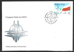 POLOGNE. N°3539 De 1999 Sur Enveloppe 1er Jour. OTAN. - OTAN