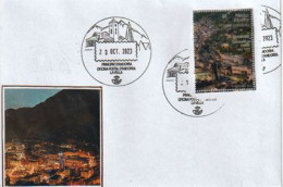 FHASA/FEDA.(Fuerzas Hidroeléctricas De Andorra) Sello Lenticular Facial Alto En Carta 2023 - Lettres & Documents