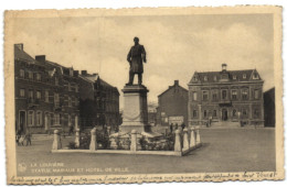 La Louvière - Statue Mairaux Et Hôtel De Ville - La Louvière