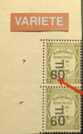 R1615/1870 - 1926 - TIMBRES TAXE - N°52 (I) + 52 (II) NEUFS** CdF - VARIETE >>> " 6 " Large + Surcharges Décalées - Unused Stamps