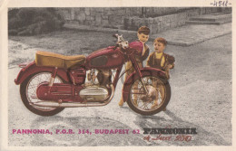 Hungary - Debrecen - Radio YO 3 ZR - 1961 - Old Time Motorcycle - Panonia - Advertise - Radio