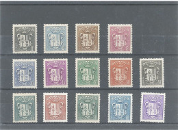 ANDORRE FRANÇAIS - N*47 /60 N* -1937-43 -ARMOIRIES DES VALLEES - - Unused Stamps