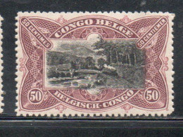 BELGIAN CONGO BELGA BELGE 1894 1901 1900 RAILROAD BRIDGE ON M'POZO RIVER CENT. 50c MH - Nuevos