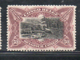 BELGIAN CONGO BELGA BELGE 1894 1901 1900 RAILROAD BRIDGE ON M'POZO RIVER CENT. 50c MH - Unused Stamps