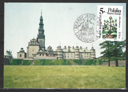 POLOGNE. N°2848 De 1986 Sur Carte Maximum. Monastère De Josna Gora. - Abbeys & Monasteries