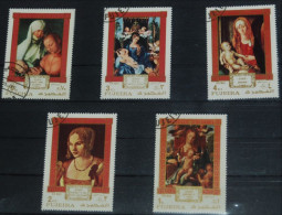 FUJEIRA 1971, Paintings, Albert Dürer, Mi #662-6, Used - Madonna