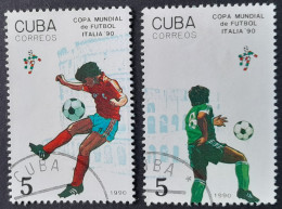 Cuba 1990 Sport Football Coupe Du Monde World Cup Soccer Yvert 3001 3003 O Used - Used Stamps