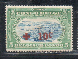 BELGIAN CONGO BELGA BELGE 1918 PORT MATADI SURCHARGED 10 + 5c MH - Neufs