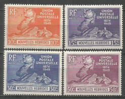 NUEVA HEBRIDES YVERT NUM. 136/139 ** SERIE COMPLETA SIN FIJASELLOS - Unused Stamps