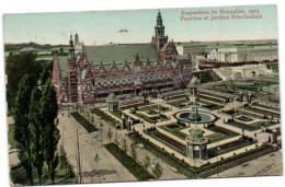 Exposition De Bruxelles 1910 - Pavillon Et Jardins Néerlandais - Expositions Universelles