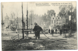 Bruxelles Exposition - L'Incendie Du 14-15 Août 1910 -  Bruxelles-Kermesse - Vue Vers Le Grand Portique - Expositions Universelles