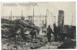 Bruxelles Exposition - L'Incendie Du 14-15 Août 1910 -  Bruxelles Kermesse - La Fontaine Du Cracheur - Expositions Universelles