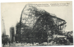 Bruxelles Exposition - L'Incendie Du 14-15 Août 1910 -  Palais De Belgique - Ruines Du Grand Portique - Expositions Universelles