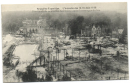 Bruxelles Exposition - L'Incendie Du 14-15 Août 1910 -  Panorama De Bruxelles-Kermesse Après Les Ravages Du Feu - Expositions Universelles