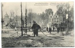 Bruxelles Exposition - L'Incendie Du 14-15 Août 1910 -  Bruxelles Kermesse - Vue Vers Le Grand Portique - Expositions Universelles