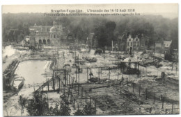 Bruxelles Exposition - L'Incendie Du 14-15 Août 1910 -  Panorama De Bruxelles Kermesse Après Les Ravages Du Feu - Expositions Universelles