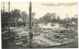 Bruxelles Exposition - L'Incendie Du 14-15 Août 1910 -  Bruxelles Kermesse -Vue Générale - Expositions Universelles