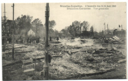 Bruxelles Exposition - L'Incendie Du 14-15 Août 1910 -  Bruxelles Kermesse -Vue Générale - Wereldtentoonstellingen